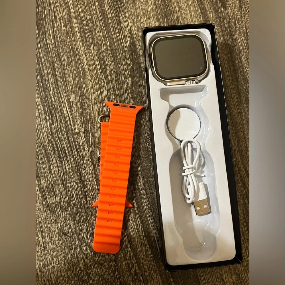T900 Ultra Smartwatch with Orange Band